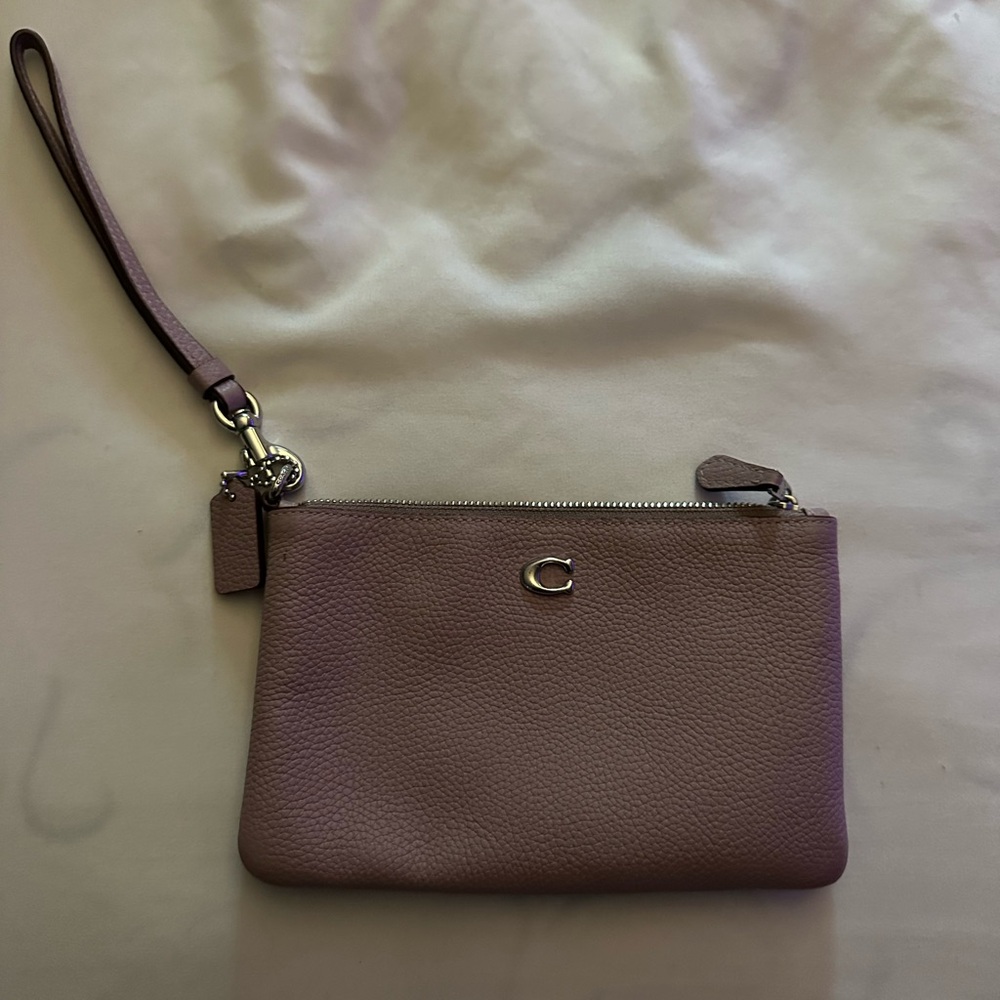 Coach Purple Wristlet Clutch